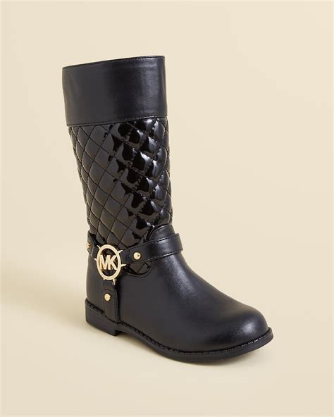 michael kors girls black boots|michael kors children's boots.